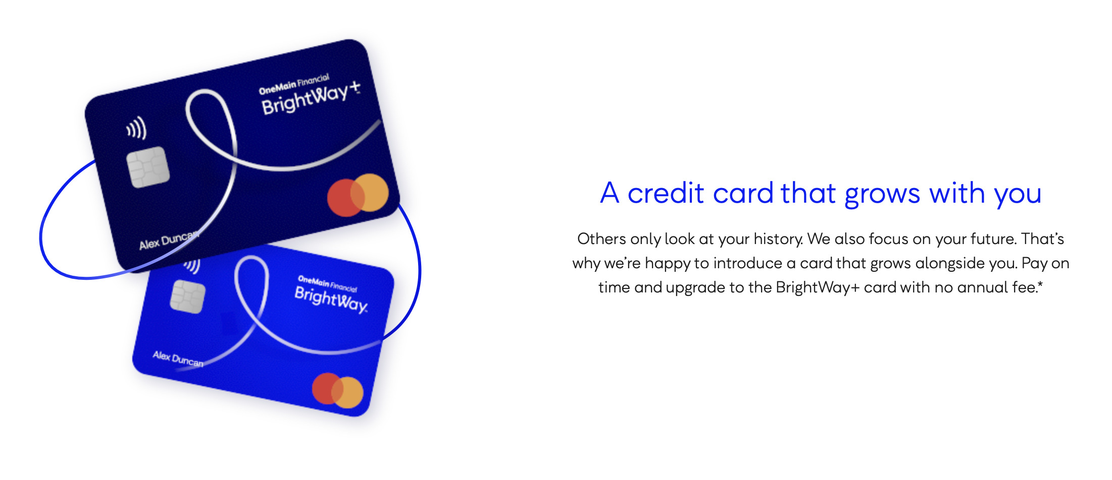 Credit card design and message
